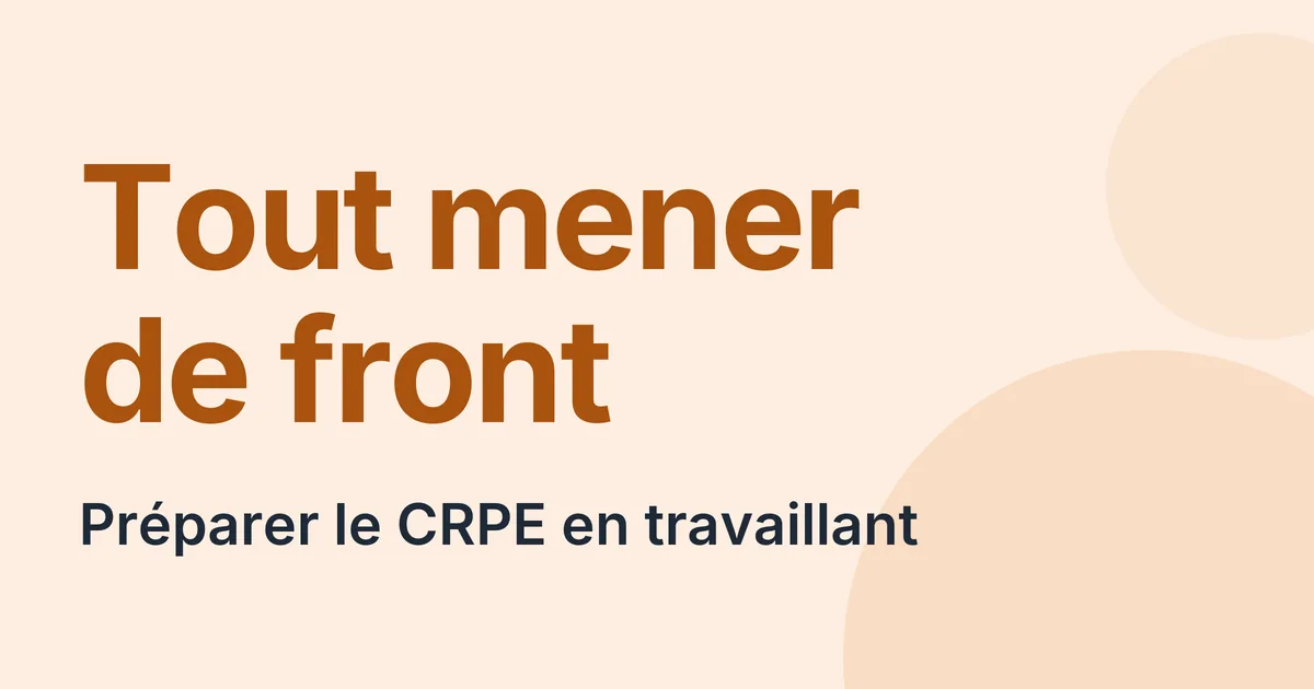 Préparer le CRPE en travaillant, CPF et congé de formation