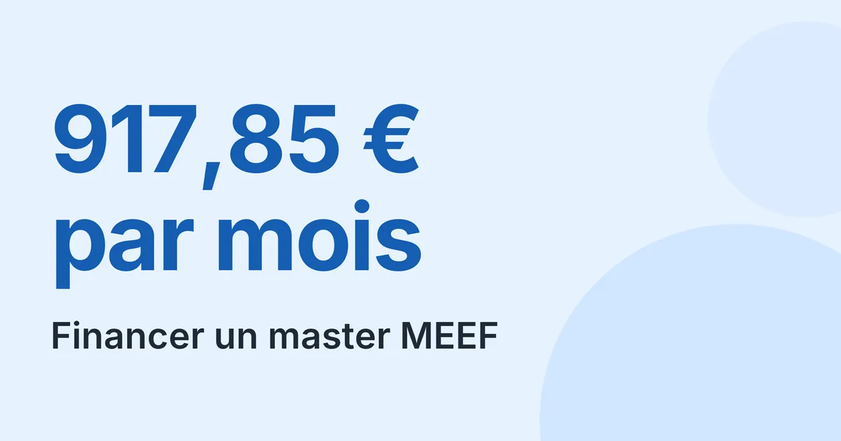 Financer un master MEEF en 2026-2027 avant le CRPE