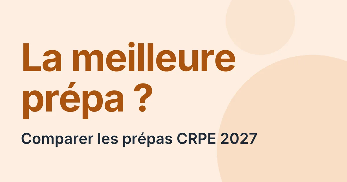 Meilleure prépa CRPE 2027, le comparatif des critères