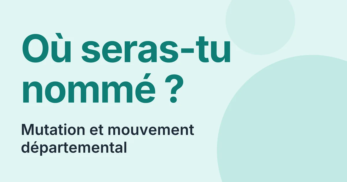 Mutation des professeurs des écoles et barème du mouvement