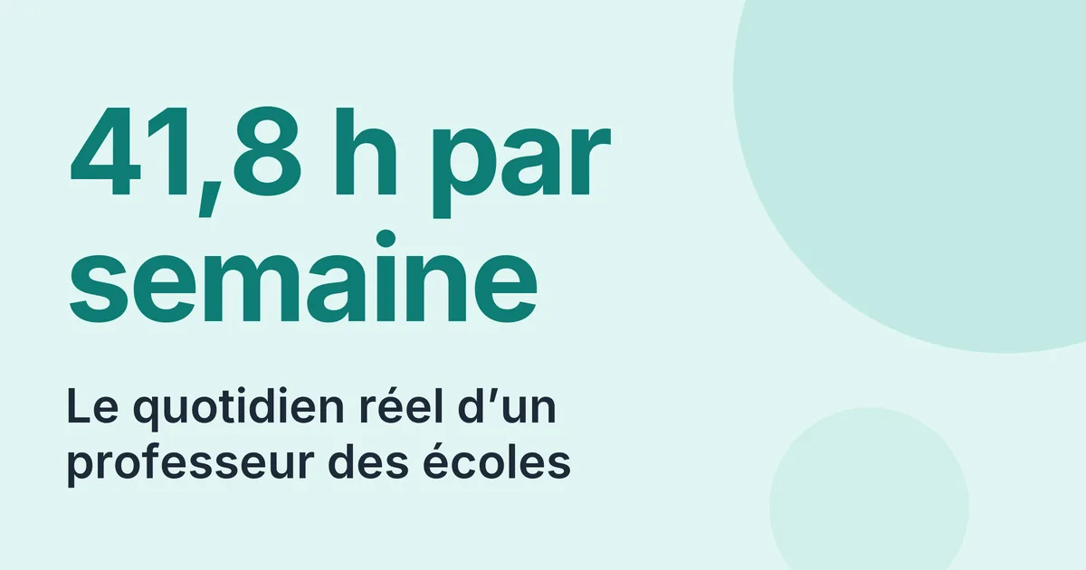 Le quotidien d'un professeur des écoles en chiffres