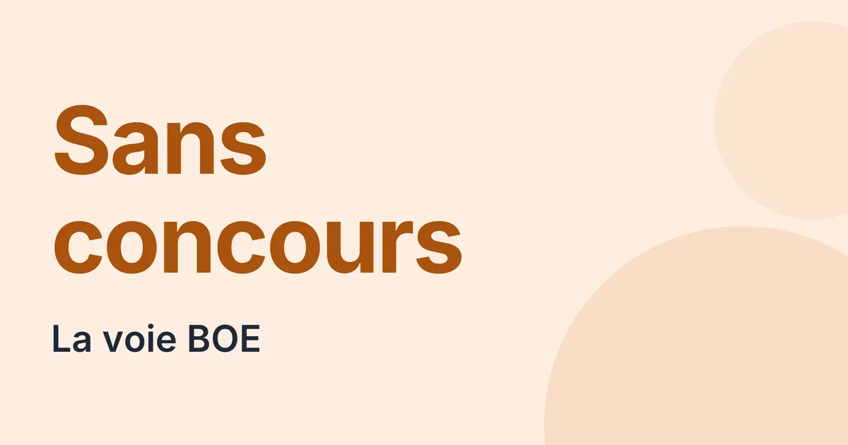 Recrutement BOE des professeurs des écoles sans concours